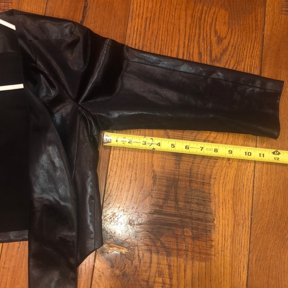 Helmut Lang Silk Leather Look Jacket Size 2 - Picture 5 of 8